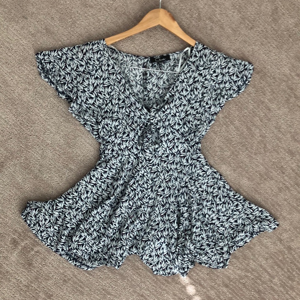 Navy and white lulus romper